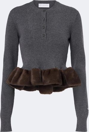 Stella McCartney Jersey en mezcla de lana con peplum