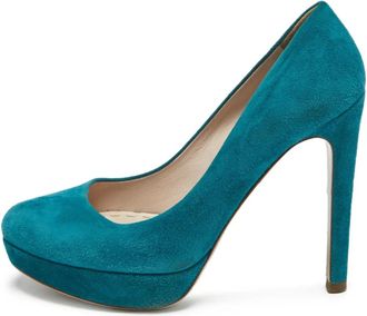 Miu Miu Pumps in pelle scamosciata con plateau - Blu