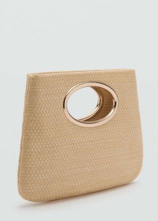 Mango Borsa da mano intrecciata beige - Donna - Taglia unica - MANGO