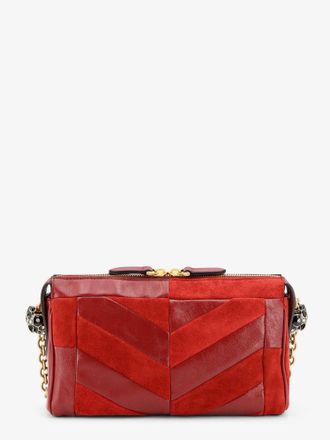 Valentino Garavani Womens Crossbody Bag Panthea Suede & Leather Red Shoulder
