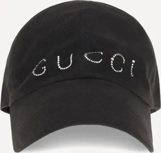 Gucci Rhinestone logo Baseball Cap Female S