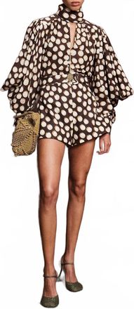 Alemais Paula Blouse In Chocolate