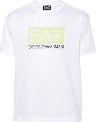 Emporio Armani studded logo-detail cotton T-shirt - men - Cotton - S - White
