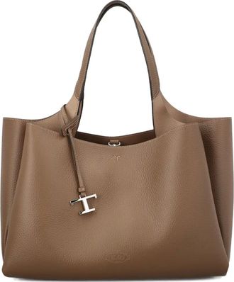 Tod's Medium leren shopper - Bruin