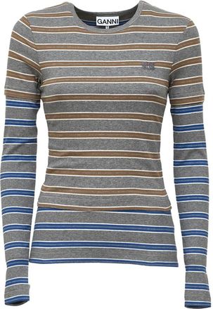 Ganni Long Sleeve Top - Dames - Longsleeves - Veelkleurig - M - Tops