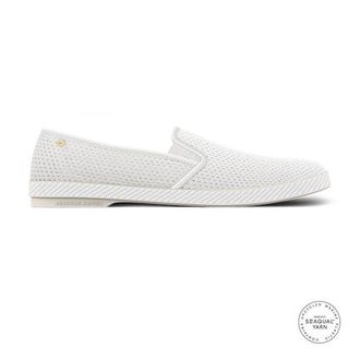 Rivieras Shoes Classic Mesh Slip-On Loafer in White at Nordstrom, Size 45