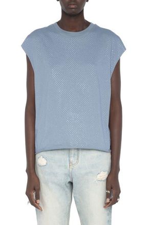 Zadig&Voltaire Cloe Strass Crystal Embellished Dolman Sleeve Top in Sixtine at Nordstrom, Size X-Small