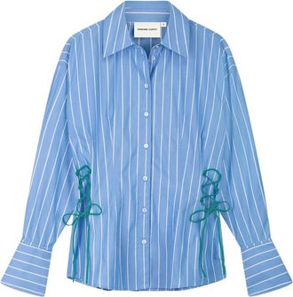 Fab By Fabienne Chapot Indra Blouse - Dames - Overhemden - Blauw - M - Katoen - Overhemden