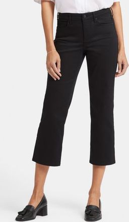 NYDJ Piper Crop Relaxed Straight Leg Jeans in Black at Nordstrom, Size 10