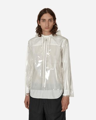 Comme Des Garçons Clear Hooded Jacket White