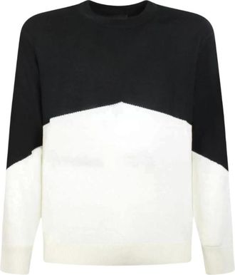 A|X Armani Exchange Klassieke katoenen hoodies in zwart & wit - Heren - Ronde hals truien - Veelkleurig - XS - Katoen - Truien & Vesten