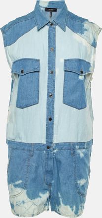 Isabel Marant Blue Faded Blue Sleeveless Playsuit