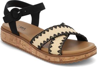 Mia Amore Rinaa Platform Sandal in Natural W/Black at Nordstrom Rack, Size 10
