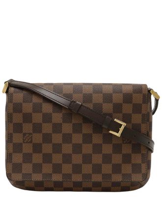 Louis Vuitton Brown Damier Ebene Musette Tango (Authentic Pre-Loved)