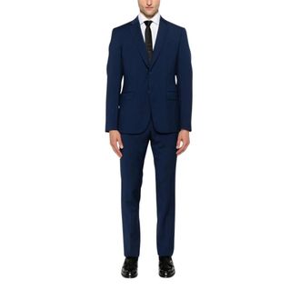 Emporio Armani Single Breasted Suits, male, Blue, Size: 2XL Single-breasted Suit