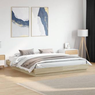vidaXL Vidaxl - Estructura De Cama Madera De Ingenier&iacute;a Roble Sonoma 180x200 Cm
