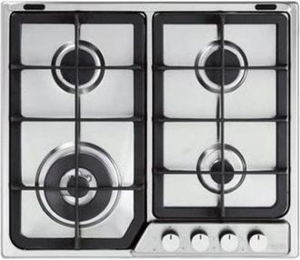 DeLonghi Placa De Gas Empotrada Delonghi If 46 Pro N De Acero Inoxidable Con 4 Quemadores