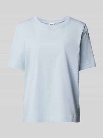 Drykorn T-Shirt mit Label-Stitching in Hellblau, Gr&ouml;&szlig;e XS
