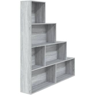vidaXL Book Cabinet Grey Sonoma 155x24x160 cm Vidaxl