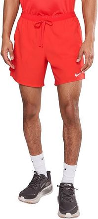Nike Dri-FIT Stride 2-in-1 7 Shorts Mens Workout Light Crimson/Reflective Silver : 2XL 7, Polyester/Spandex