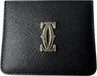 Cartier Pre-owned Card Case - Dames - Vintage Accessoires - Zwart - ONE Size - Leer - Vintage