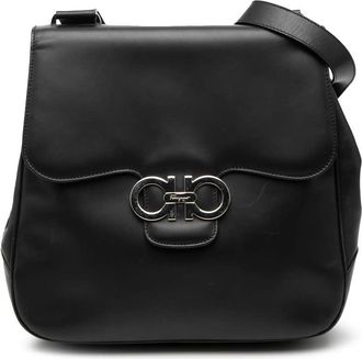 Ferragamo Pre-owned Ferragamo Leather Double Gancini Shoulder Bag Ladies WJ8G0RUCRWD4N7HG