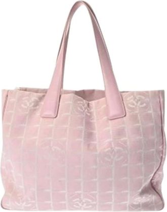 Chanel Pre-owned Tote Bags, female, Pink, Size: ONE SIZE Pre-owned Vintage Nylon Tote Bag