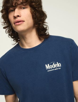 Lucky Brand Mens Modelo Cerveceria Tee