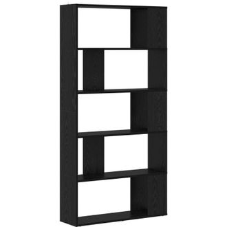vidaXL Book Cabinet Black Oak 80 x 24 x 159 cm Engineered Wood vidaXL