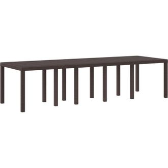 vidaXL Mesa De Jard&iacute;n Marr&oacute;n 300 X 100 X 73 Cm Rat&aacute;n Sint&eacute;tico Vidaxl