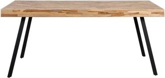 White Label Mesa 180x90cm en madera beige