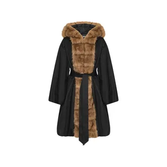 Rotate Faux-fur Collar Coat