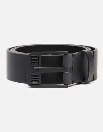 Diesel Mens Bluestar Black Leather Belt - Size: 105
