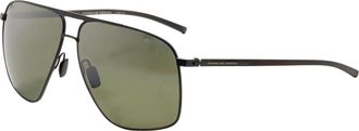 Porsche Design Mens 63mm Black Sunglasses