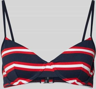 Tommy Hilfiger Bikini-Oberteil aus geripptem Material in Dunkelblau, Gr&ouml;&szlig;e 70B