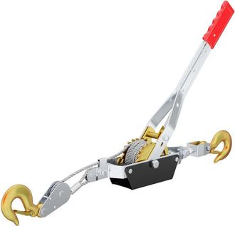 OEM Polipasto Manual De Cable - Carga M&aacute;xima 2000 Kg - 2,2 M - Acero - Con 2 Transmisiones Y 2 Ganchos - Cabrestante Para Elevaci&oacute;n Y Tracci&oacute;n En Jardiner