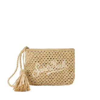 MC2 Saint Barth Clutches, female, Beige, Size: ONE SIZE Raffia Pouch