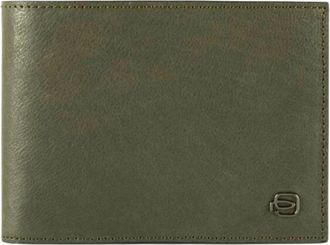 Piquadro Groene Unisex Portemonnee met Muntvak - Dames - Portefeuilles - Groen - ONE Size - Leer - Accessoires