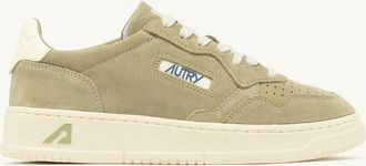 Autry MEDALIST LOW SNEAKERS IN GRAY GREEN AND WHITE SUEDE