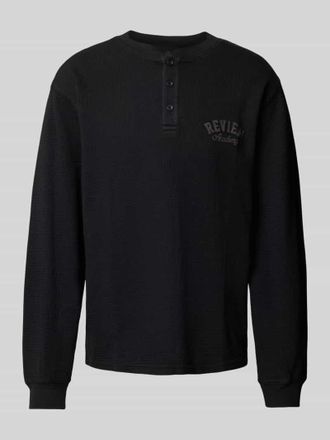 Review Longsleeve mit Label-Stitching in Black, Gr&ouml;&szlig;e M