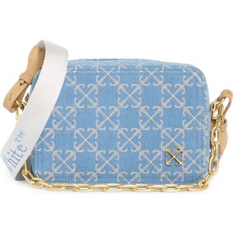 Off-white Medium Jacquard Denim Crossbody Camera Bag in Logo Repeat at Nordstrom Rack