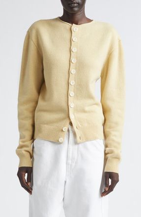 Christophe Lemaire Reversible Cashmere & Wool Cardigan in Butter at Nordstrom, Size X-Small