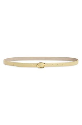 Vince Stitched Leather Belt in Butter at Nordstrom, Size Medium