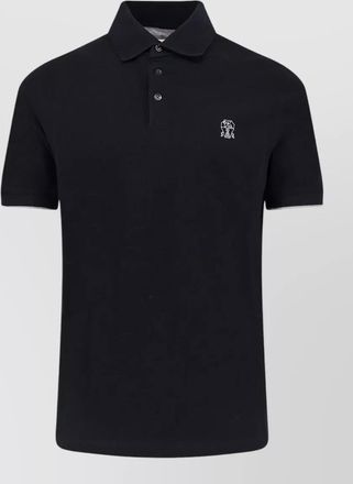 Brunello Cucinelli polo shirt straight cut short sleeves collar