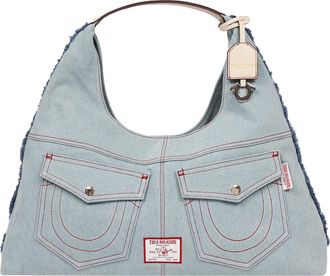 True Religion Arden Contrast Stitch Denim Hobo Bag