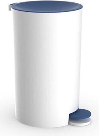 Trade Shop Trade Shop - Cesta Cesta Pedal Muebles Ba&ntilde;o Blanco Azul Pl&aacute;stico Accesorio 69893