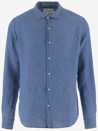 MC2 Saint Barth Mens Shirt Linen Navy