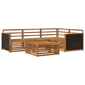 vidaXL Conjunto De Sof&aacute;s De Exterior 5 Pcs Natural 79 X 79 X 37 Cm Vidaxl