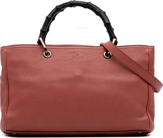 Gucci Pre-owned Womens Bamboo Tote Leather Bag - Brown - One Size