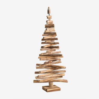 Sklum &Aacute;rbol De Navidad En Madera De Teca Jingle Sklum